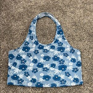 SHEIN Blue and White Crop Top